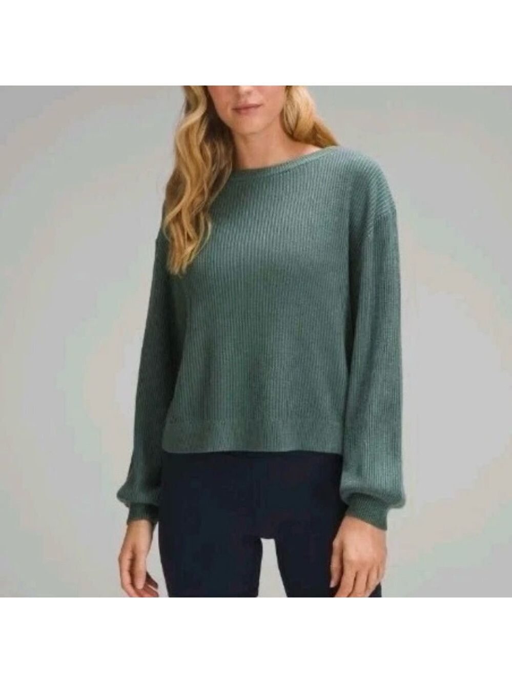 Lululemon Reversible Crossover Sweater Forest Size S Crop Top or Crop Back